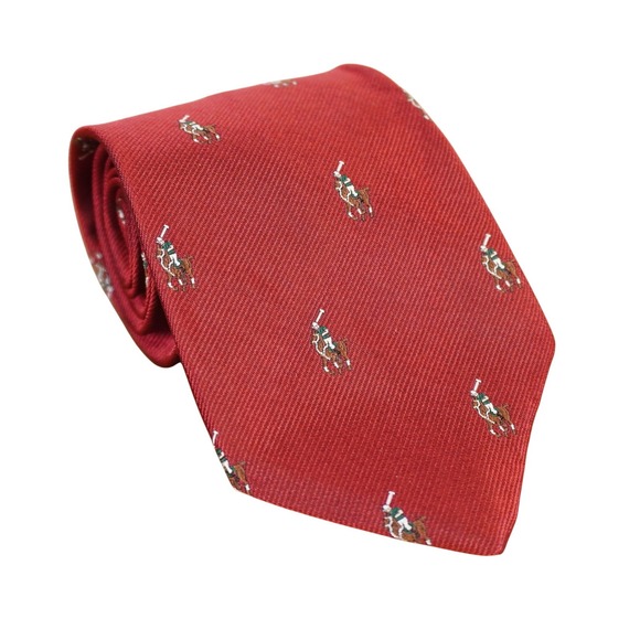 Polo Ralph Lauren Other - Polo Ralph Lauren Necktie Kids Red Silk Pony Logo Italian Made Classic Preppy
